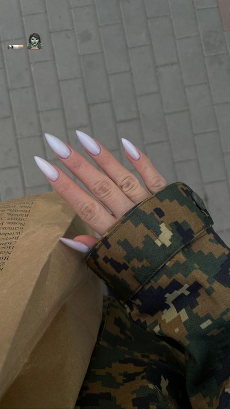 Magic Nails, Nail Photos, Acrylic Nails Coffin Short, Acrylic Nails Coffin, Pretty Acrylic Nails, Gorgeous Nails, Gel Nail Polish, White Nails, Coffin Nails