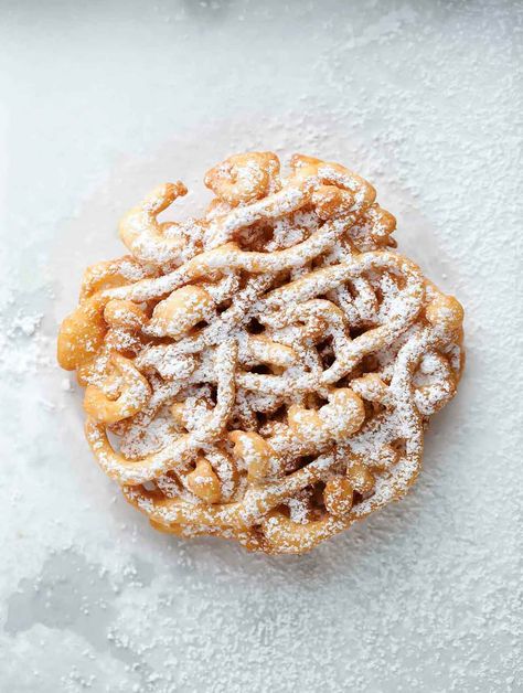 Everyone's favorite carnival food is easier to make at home than you might think. #funnelcakes #homemade #snacks Funnel Cakes Recipe, Mini Funnel Cakes, Funnel Cake Recipe, State Fair Food, Meringue Pie Recipes, Funnel Cakes, Carnival Food, Fair Food, Birthday Desserts