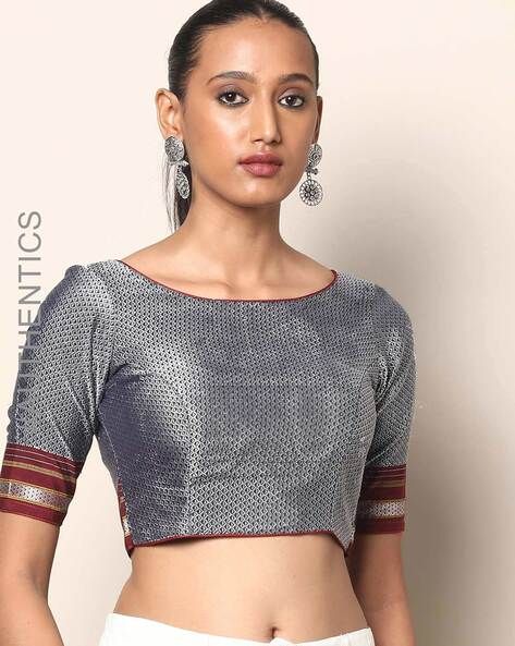 Open Blouse, Cotton Blouse Design, Grey Blouse, Cotton Blouses, Blouse Designs, Blouses For Women, Crop Tops, Grey, Women's Top