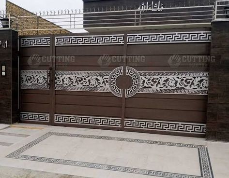 Slider Gate Design For Home, Cnc Gate Design Modern, Modern Iron Gate Designs, Modern Front Gate Design, Latest Main Gate Designs, Iron Main Gate Design, Contemporary Gates, India Textiles, Home Gate Design