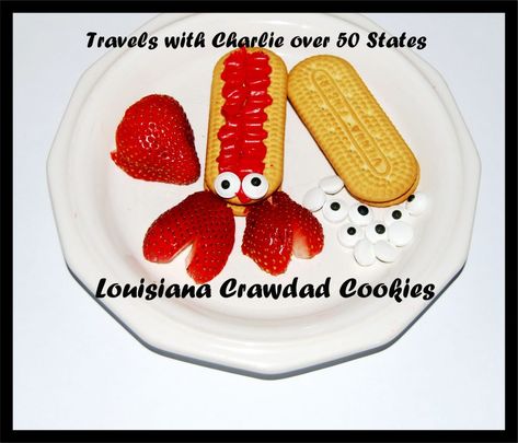 Louisiana Crafts, Animal History, Usa School, Braille Alphabet, Louisiana Crawfish, Pride Week, Louisiana History, State Crafts, Cookie Craft