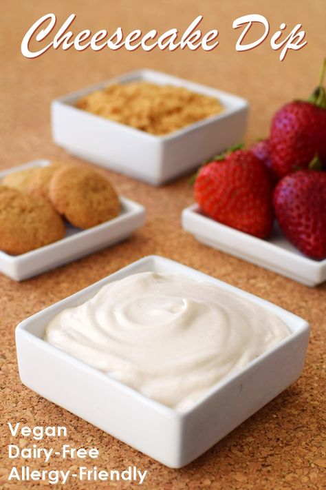 Dairy-Free Cheesecake Dip Recipe (Just 10 Minutes!) Graze Board, Cheesecake Dip Recipe, Vegan Xmas, Alpha Gal, Dairy Free Cheesecake, Dairy Free Cream Cheese, Lactose Intolerance, Vegan Ideas, Cheesecake Dip