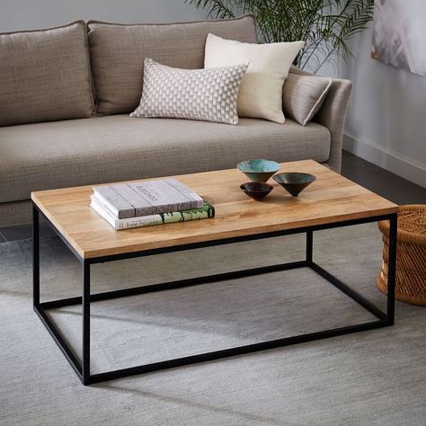 West Elm Coffee Table, Sausalito California, Table Box, Frame Storage, Loft Furniture, Minimalist Dekor, Raw Mango, Coffee Table Grey, Reclaimed Wood Coffee Table