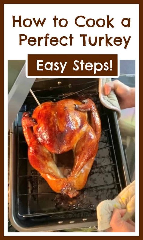 Follow these 5 tips on how to cook a juicy turkey in the oven. Plus the best roast turkey recipe with step by step instructions on how to prepare your turkey from start to finish. Easy Way To Cook Turkey, How Long Do You Bake A 20 Lb Turkey, Turkey Preparation Tips, How To Cook A Turkey In The Oven Easy, How To Cook A 12 Lb Turkey In The Oven, How To Cook A 13 Lb Turkey, How To Cook The Perfect Turkey, Easiest Way To Cook A Turkey, How To Make The Best Turkey