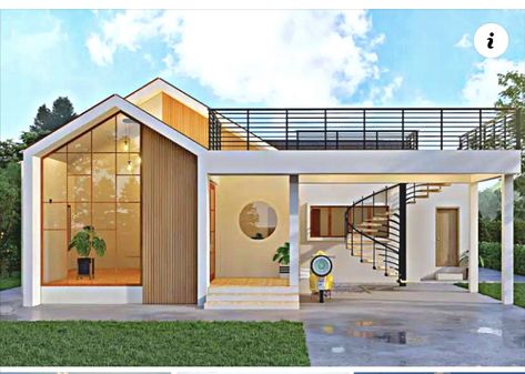 Nordic Style House, Viking Houses, Bungalow Style House Plans, Living Hall, Modern Small House Design, Small House Design Exterior, Tiny House Inspiration, Modern Bungalow House, House Floor Design