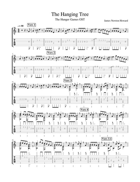 Print and download in PDF or MIDI The Hanging Tree. Song by James Newton Howard ft. Jennifer Lawrence OST from "The Hunger Games: Mockingjay" Simple Arrangement for 1 Guitar but sounds good with a singer ,too. Simple Guitar Tabs Songs, Simple Guitar Songs, The Hanging Tree, Simple Guitar Tabs, Easy Guitar Tabs For Beginners, Tab Music For Guitar, Guitar Music, Guitar Tabs Songs Acoustic, Easy Guitar Tabs Songs