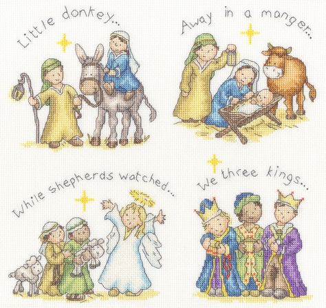 Little Donkey Cross Stitch Kit by Bothy Threads, Nativity christmas kit, happy holidays Bothy Threads, Unique Cross Stitch, Cross Stitch Tutorial, Nativity Christmas, Custom Cross, Cross Stitch Supplies, Vintage Cross Stitches, Diy Cross Stitch, Floral Cross Stitch