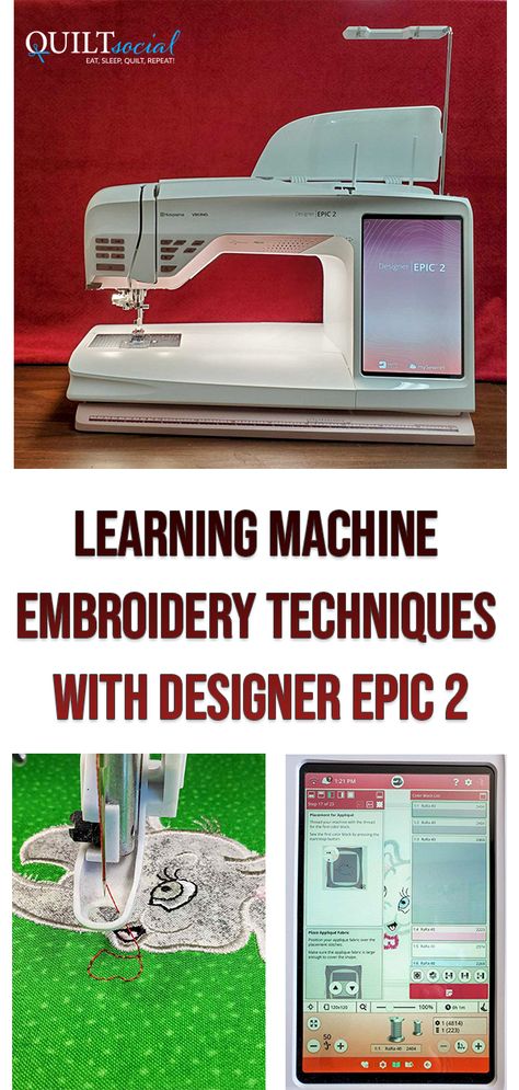 Viking Epic 2 Embroidery, Husqvarna Viking Designer Epic 2, Viking Sewing Machine Tutorials, Machine Embroidery Techniques, Machine Embroidery Basics, Embroidery Basics, Husqvarna Viking Sewing Machines, Epic 2, Viking Sewing Machine