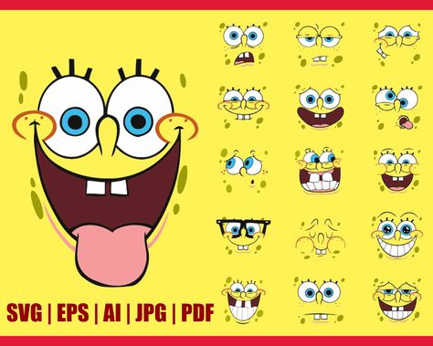 SpongeBob Clipart | Sponge Bob SVG, Square Pants svg, Spongebob Vector, Spongebob Printable, Spongebob eps, Spongebob jpg, Spongebob Faces #SpongebobShirtSvg #SpongebobDecal #Spongebob #SpongebobSvg #SpongeBob #SquarePantsSvgs #SvgSpongeBob #SpongebobBirthday #SpongeBobSvg #SpongebobClipart Spongebob Humor, Spongebob Face, Spongebob Background, Spongebob Faces, Spongebob Cartoon, Spongebob Birthday Party, Spongebob Party, Spongebob Square, Spongebob Birthday