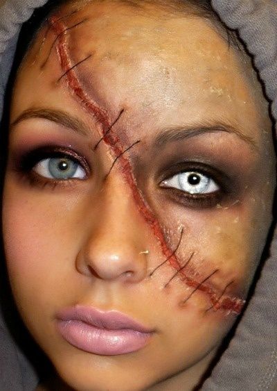 Half & Half Half Face Makeup, Special Fx Makeup, Horror Makeup, Zombie Makeup, Face Makeup Tutorial, Halloween Series, Scary Makeup, Special Effects Makeup, Halloween Costumes Makeup