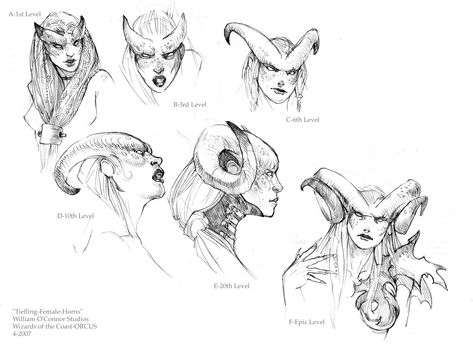 Tiefling Horns, Horns Art, Tiefling Female, Art Indian, Still Frame, 다크 판타지, Creature Drawings, Indian Paintings, Traditional Games