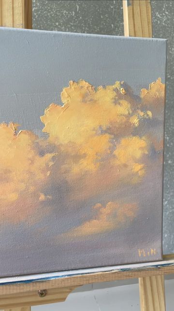 Cloud Scape Painting, Oil Clouds Painting, Textured Cloud Painting, Paintings Of Clouds, Acrylic Paint Clouds, Sky Clouds Painting, Acrylic Sky Painting, Sky Painting Acrylic, Chapel Painting