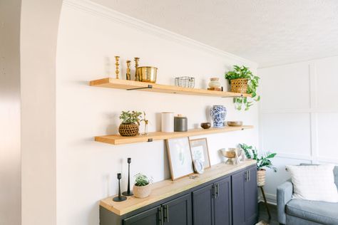 Build a custom sideboard! This sleek DIY will be the showstopper of your living room