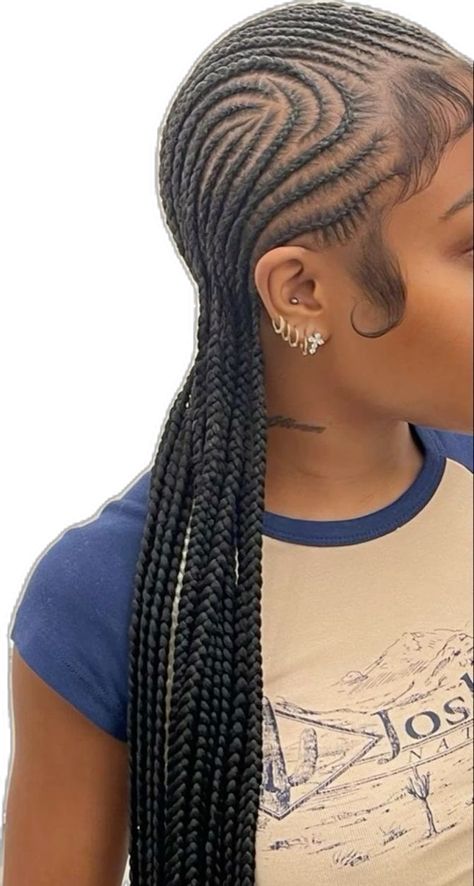 Single Braids Hairstyles, Alicia Keys Braids, Cornrows Braids For Black Women, Hairstyle Braids, Super Easy Hairstyles, Pretty Braids, Braided Cornrow Hairstyles, Hairstyles For Layered Hair, Protective Hairstyles Braids