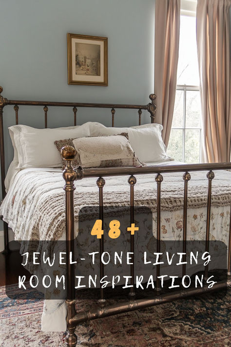 Explore 48 metal bed frame bedroom ideas that enhance your space with sleek style and durability. Featuring modern designs, vintage charm, and versatile aesthetics, these ideas elevate your bedroom decor. Click to discover these inspirations and transform your bedroom with a stunning metal bed frame! 🛏️✨ #MetalBedFrame #BedroomInspo #SleekStyle #ModernDesigns #VintageCharm #VersatileAesthetics #HomeDecor Brass Metal Bed Frame, Brass Headboard Makeover, Antique Brass Bed Frame, Brass Bed Frame Bedroom Ideas, Metal Bed Frame Ideas, Copper Bed Frame, Metal Bed Frame Bedroom, Metal Bed Frame Bedroom Ideas, Jewel Tone Living Room