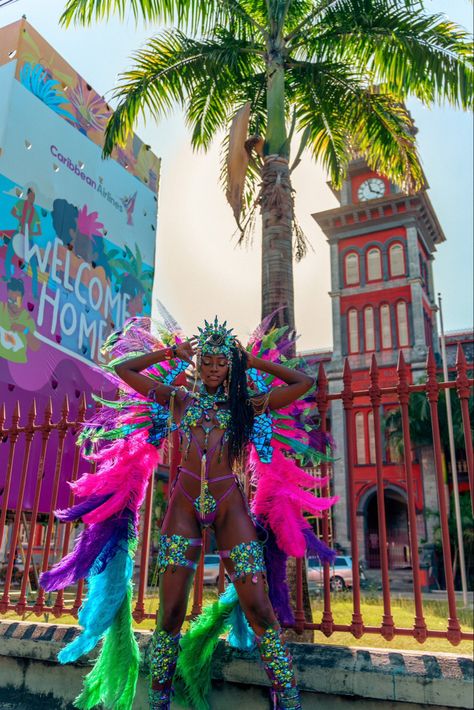 Trinidad Carnival Brazilian Costume, Trinidad Culture, Caribbean Queen, Trinidad Carnival, Caribbean Carnival, Carnival Costumes, Black Culture, 100 Days, Art Class