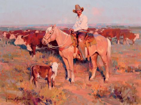 James Reynolds Reynolds Paintings, James Reynolds, Environment Painting, Cowboy Baby, Western Paintings, West Art, Cowboy Art, Southwest Art, Western Art