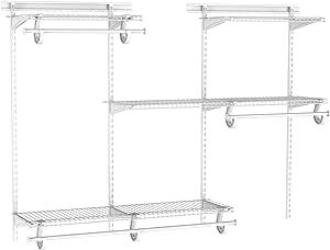 Wire Closet Shelves, Wire Closet Organizers, Wire Closet Systems, Closet Organizer Kits, Closet Kits, White Closet, Closet Rods, Closet Systems, Clothes Rod