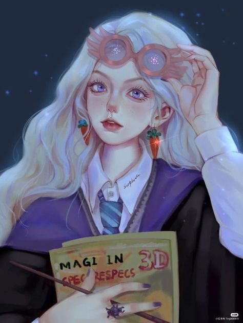 Luna Lovegood Anime, Luna Lovegood Fanart, Luna Lovegood Art, Luna Lovegood Harry Potter, Fanart Harry Potter, Harry Potter Painting, Harry Potter Luna Lovegood, Hp Harry Potter, Last Breath