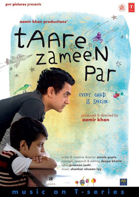 Like Stars On Earth, Taare Zameen Par, Bollywood Poster, Bollywood Movie Posters, Best Bollywood Movies, Bollywood Posters, Aamir Khan, Indian Cinema, Bollywood Movie