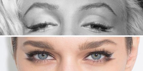 Marilyn Monroe Eyeliner Trick - How to Draw a New Cat Eye Marilyn Monroe Eyeliner, Marilyn Monroe Makeup, Eyeliner Hacks, Eyeliner For Beginners, Eyeliner Products, Makeup Tutorial Eyeliner, Perfect Eyeliner, Eyeliner Styles, Eye Liner Tricks