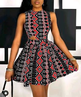 Latest Ankara Gowns, Ankara Short Flare Gowns, Short Flare Gown, Flare Gown Styles, Short Ankara Dresses, Short Gown Styles, Ankara Dress Designs, Ankara Short Gown Styles, Classy Short Dresses