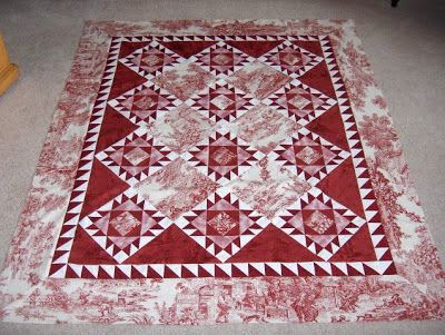 Toile Quilt, High Shelf, Red Toile, Two Color Quilts, Noel Fielding, Red And White Quilts, Toile Fabric, Red Quilts, Star Quilts