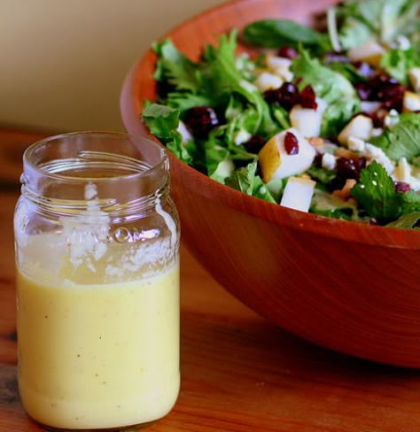 Pear Vinaigrette, Fall Salads, Rainbow Ideas, White Balsamic, Champagne Vinegar, Salad Dressing Recipes Homemade, Red Pear, Pear Salad, White Balsamic Vinegar