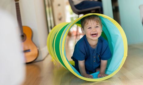 When your toddler looks through their legs or climbs up or down stairs, they're exploring the "orientation" schema. Offer these activities to support their curiosity. Schema Ideas, Schematic Play, Playful Parenting, Corner Stand, Play Tunnel, Motor Development, Eco Toys, Best Toys, Shape Puzzles