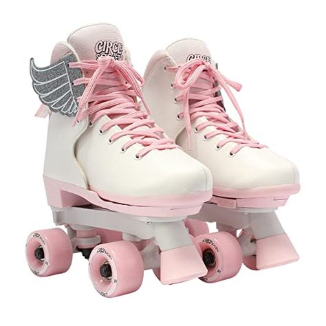 AmazonSmile : Circle Society Classic Adjustable Children's Roller Skates, 3-7 US Girls, Classic Cotton Candy : Sports & Outdoors Pink Roller Skates, Girls Roller Skates, Kids Roller Skates, Quad Roller Skates, Roller Skate Shoes, Pink Vanilla, Skate Girl, Kawaii Shoes, Burton Snowboards