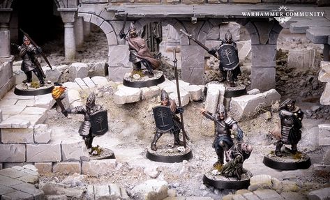 Lotr Warhammer, Lord Of The Rings Miniatures, Lotr Miniatures, Journeys In Middle Earth Miniatures, Minas Tirith, Age Of Sigmar Terrain, The Defenders, Warhammer Stormcast Eternals, Battle Scars