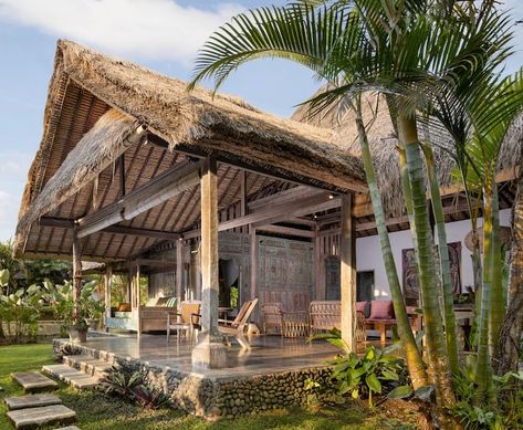 Tropical House Design, Bali House, Hotel Exterior, Cottage Exterior, Architecture Design Sketch, Resort Design, Ubud Bali, Tropical House, Tropical Houses