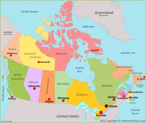 Canada Provinces And Capitals, Winnipeg Canada, Capital Of Canada, Victoria Island, Satellite Maps, Canada Map, States And Capitals, Eastern Canada, Arctic Ocean