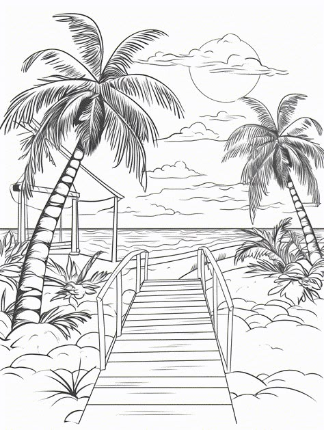 Summer Coloring Sheets, Beach Coloring Pages, Pages Ideas, Summer Coloring, Farm Animal Coloring Pages, Summer Coloring Pages, Free Adult Coloring Pages, Coloring Page Ideas, Coloring Pages For Boys