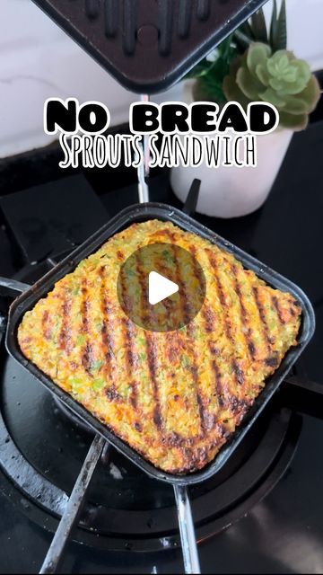 Aishwarya sonvane on Instagram: "No Bread Sprouts Sandwich   ✅Save the recipe and try it later   ✅Recipe details  ✅Batter :  finely chopped vegetables (capsicum,carrot,onion) Any kind of sprouts (coarsely grinded) Finely chopped green chilli,ginger,garlic and curry leaves  Now add some salt,turmeric powder,coriander powder,cumin powder  For the binding add some chickpea flour with little  Mix it well and cook this in a sandwich griller by applying some ghee on both the sides  Make sure to cook it on low flame   #sprouts #sproutssandwich #sproutsrecipe #nobread #nobreadsandwich #nobreadneeded #nobreadchallenge #healthy #highprotein   #healthybreakfast #breakfastrecipe #healthyrecipes #healthysnacks #healthysnackideas #indianfood #quickrecipes #easyrecipe #recipereels #recipeshare #foodreels Sprouts Snacks, No Bread Sandwich Ideas, No Bread Breakfast Ideas, Indian Breakfast Recipes Vegetarian, Sprouts Recipes Indian, Sprouts Sandwich, Sprout Sandwich, Breakfast Vegetarian, Chopped Vegetables