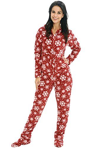 Pajamas Amazon, Adult Footie Pajamas, Fleece Overalls, Winter Pjs, Adult Onesie Pajamas, Womens Onesie, Amazon Clothing, Footed Pajamas, Christmas Onesie