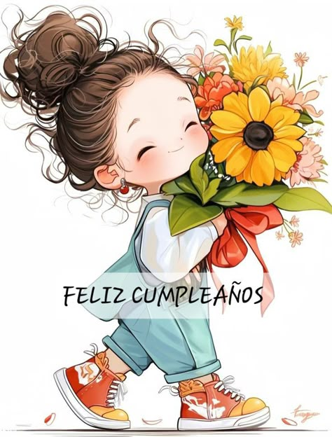 Happy Birthday Chica, Happy Birthday Wishes Cousin, Happy Bday Wishes, Mickey Drawing, Cute Girl Illustration, Altenew Cards, Happy Birthday Pictures, Happy B Day, Birthday Pictures