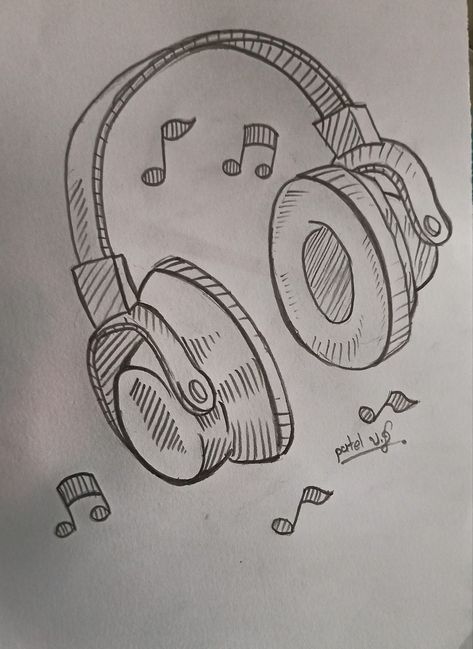 Easy Drawings About Music, Drawing Ideas Music Sketch, Music Sketches Easy, Drawing Ideas Easy Music, Music Lover Drawing, Music Art Sketch, Music Doodles Aesthetic, Music Related Drawings, Music Aesthetic Drawing