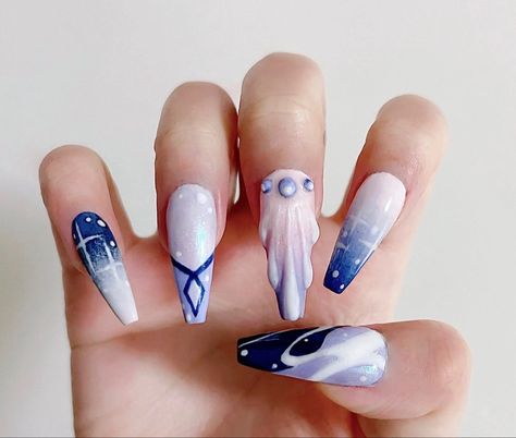 Kokomi Nails, Inspired Nails, Modern Fashion, Aesthetic Outfits, Nail Design, Nail Designs, Nail Art, Nails, Makeup