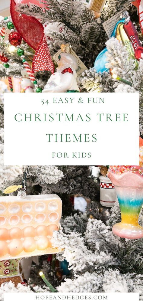 So sweet! These easy and fun Christmas tree themes for kids are simply adorable. If you're looking for Christmas tree ideas for kids, these are sure to be a hit! From a sweets theme Christmas tree to a sports theme Christmas tree, and over 54 theme Christmas tree ideas in between! Fun Christmas Tree Themes, Kids Christmas Tree Themes, Christmas Tree Themes For Kids, Theme Christmas Tree Ideas, Christmas Tree Ideas For Kids, Unique Christmas Trees Themes, Theme Christmas Tree, Lego Christmas Tree, Toddler Christmas Tree