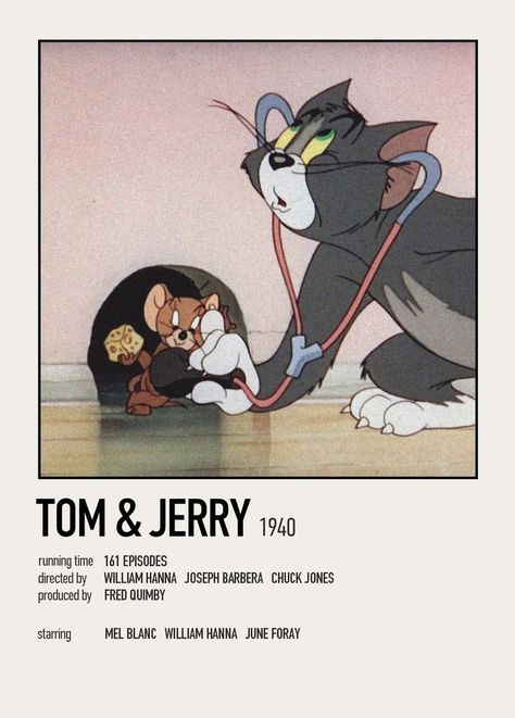 Tom and Jerry movie polaroid Tom And Jerry Movies, Tom And Jerry Show, Movie Poster Room, Tom And Jerry Pictures, Tom Et Jerry, William Hanna, Chuck Jones, Tom And Jerry Cartoon, Tom Y Jerry