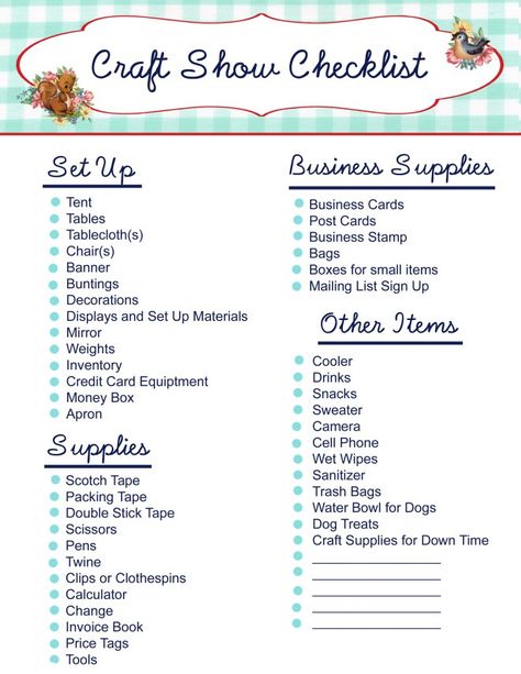 Free Printable- Craft Show Checklist - My So Called Crafty Life Pinboard Diy, Craft Fair Booth Display, Craft Show Booths, Craft Show Booth, Vendor Displays, Free Printable Crafts, Business Stamps, Craft Fairs Booth, Craft Booth Displays