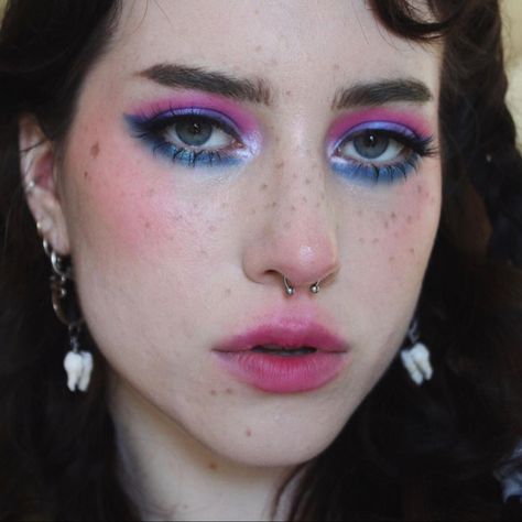 Bi Eye Makeup, Bisexual Eye Makeup, Bi Eyeshadow, Bisexual Eyeshadow, Bisexual Flag Makeup, Bi Flag Makeup, Bi Pride Makeup, Bisexual Pride Makeup, Bi Makeup