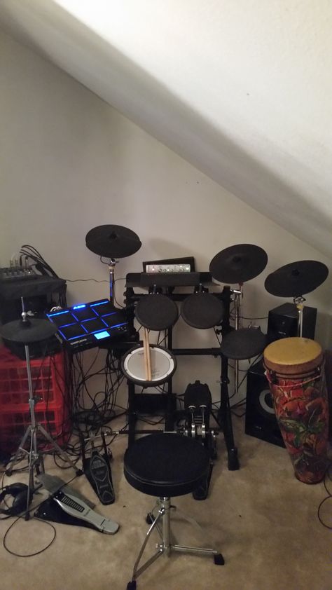 Monsterius drum kit. Please check out my drum videos. https://youtu.be/yCqvj0q_4lg Drum Sets, Drum Kit, Drum Kits, Drum Set, Drums, Stationary Bike