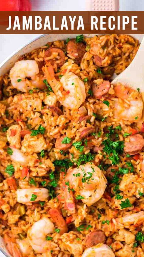 Dutch Oven Jambalaya, One Pot Jambalaya Recipe, Jambalaya Recipe Crockpot, Best Jambalaya Recipe, Creole Jambalaya Recipe, Shrimp And Sausage Jambalaya, Easy Jambalaya, Sausage Jambalaya Recipe, Jambalaya Recipe Easy