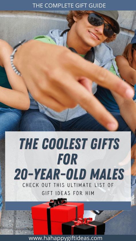 20 Gifts For 20th Birthday Boyfriends, 20th Guy Birthday Ideas, Guys 20th Birthday Ideas, Christmas Gifts For Men In Their 20s, Sons 20th Birthday Ideas, Gifts For Adult Nephew, Young Men Gifts, Guy Present Ideas, 20 Year Old Birthday Ideas For Guys