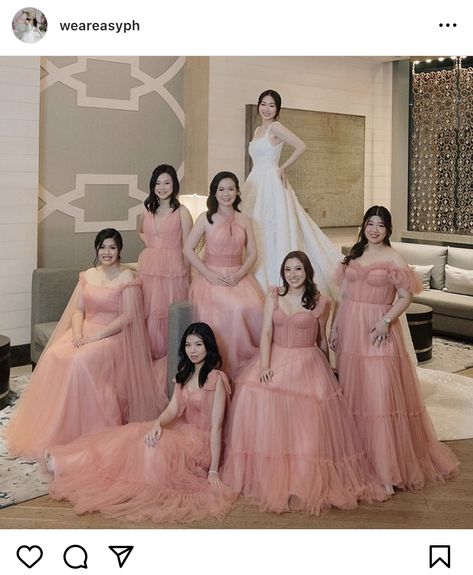 Sakura Wedding Theme Bridesmaid Dresses, Cherry Blossom Pink Bridesmaid Dresses, Bridesmaid Dresses Philippines, Entourage Gowns Bridesmaid, Pink Bridesmaid Dresses With Groomsmen, Pink And Green Bridesmaid Dresses, Blush Pink Wedding Theme, Blush Pink Theme Wedding, Entourage Gowns