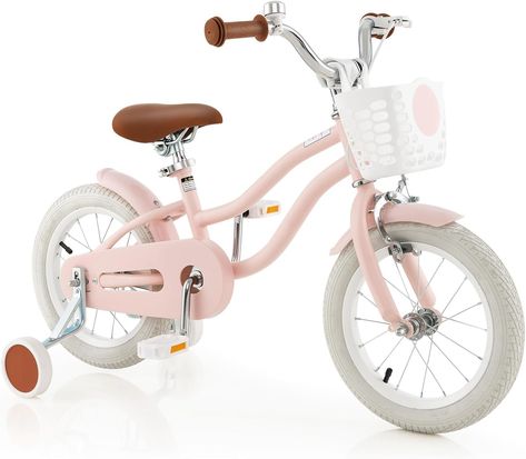 Amazon.com : GYMAX Kids Bike for Boys & Girls Aged 3-8 Years, 14”/16”/18” Children Bicycle w/Training Wheels, Dual Brakes, Adjustable Seat & Handlebar, 95% Pre-Assembled, Toddler Balance Bike (Pink, 14 inches) : Sports & Outdoors Toddler Bicycle, Bike With Training Wheels, Toddler Bike, Boy Bike, Childrens Bike, Riding Toys, Kids Bicycle, Bicycle Girl, Ride On Toys