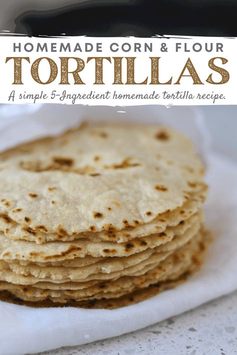 Corn Flour Tortillas, Gluten Free Corn Tortillas, Corn Tortilla Recipes, Homemade Corn Tortillas, Homemade Mexican, Mexican Corn, Tortilla Recipe, Corn Flour, Homemade Tortillas