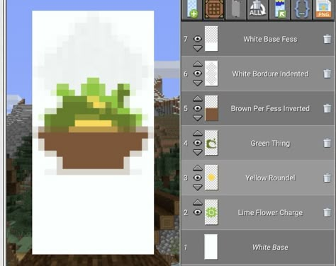 Minecraft Banner Designs Food, Ramen Banner Minecraft, Minecraft Menu Banner, Food Banner Minecraft, Cool Banner Designs Minecraft, Cool Minecraft Banners, Banners Minecraft, Minecraft Banner Patterns, Mc Banner